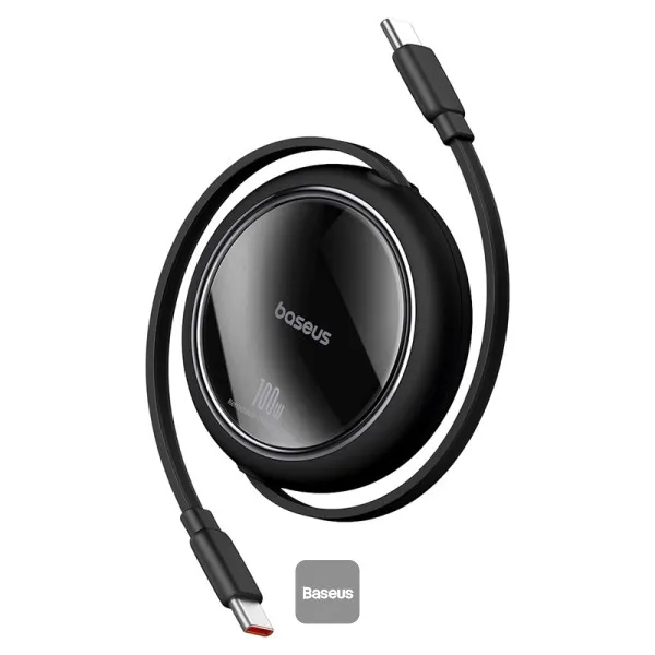 Picture of Baseus Cable 60W Free2Pull Retractable Mini Type-c To Type-c Cable Fast Charging 1m-Black