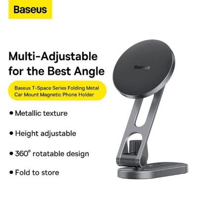 Picture of Baseus T-Space Series Folding Metal Car Mount Magnetic Phone Holder
