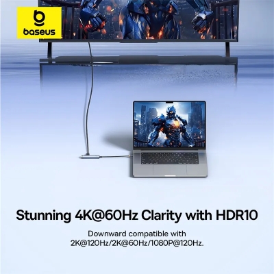 Picture of Baseus Hub 5 in 1 Type-c Multi Functional UltraJoy 4k 60hz Series AIR For macbook Laptop