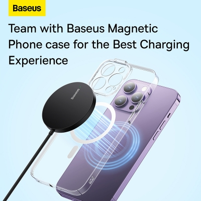 Picture of Baseus Simple Mini3 Magnetic Wireless Charger Pad for iPhone 14 13 12 Pro Max Samsung Xiaomi Huawei Phone 15W Fast Chargers