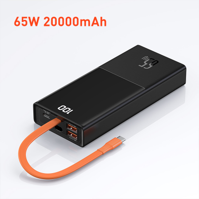 Picture of Baseus 65W Power Bank 20000mAh with Type C Two-Way Cable External Battery for Phone and Notebook, Three-Port Fast charging