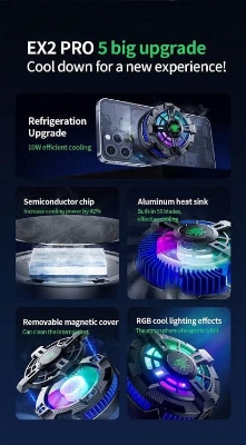 Picture of Plextone EX2 Pro RGB Magnetic Radiator Phone Cooler