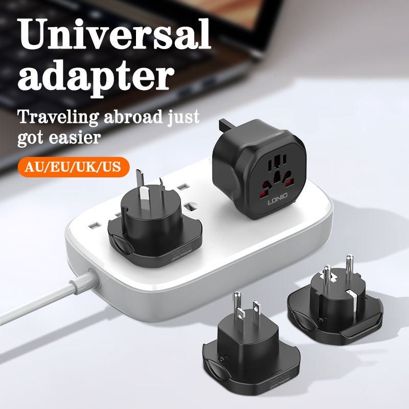 Picture of LDNIO Z7 2500W Universal Adapter Wall Power Strip Multi-Plug Universal Travel Adapter Dual Travel Adapter