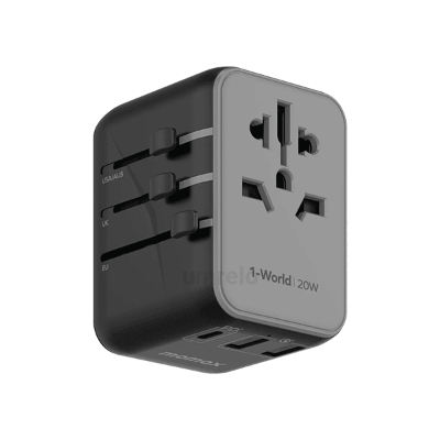 Picture of Momax 1-World 20W 3-Port+AC Travel Adapter UA11