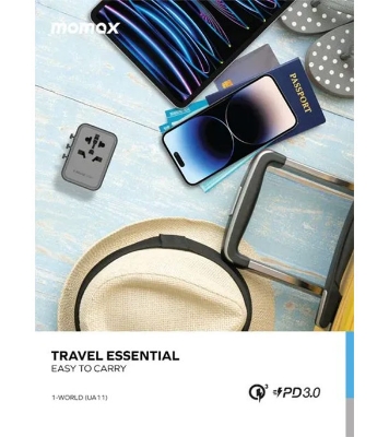 Picture of Momax 1-World 20W 3-Port+AC Travel Adapter UA11