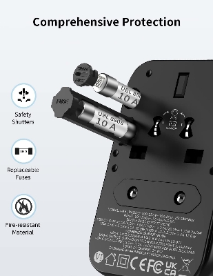 Picture of Momax UA9 1-World PD35W 5 Ports + AC Travel Adapter