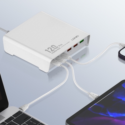 Picture of LDNIO Newest Q605 High Power Desktop Quick Mobile Charger up to 120w Support QC4.0+/PD3.0 fast charging