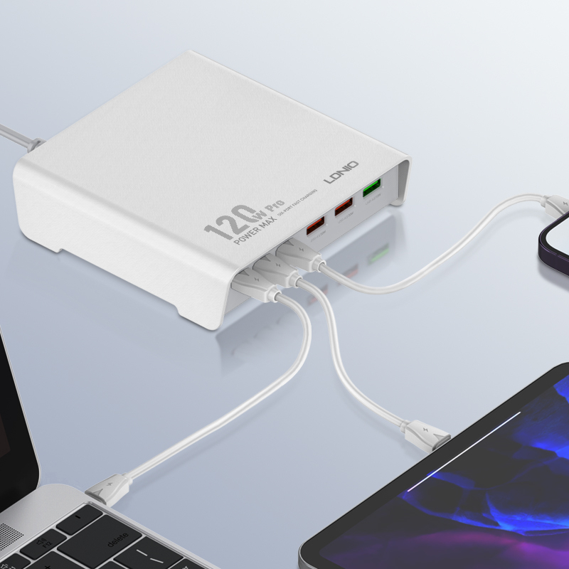 Picture of LDNIO Newest Q605 High Power Desktop Quick Mobile Charger up to 120w Support QC4.0+/PD3.0 fast charging