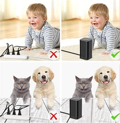 Picture of LDNIO SEW4485 Multiple 2500W EU Outlets 32W USB Output Wireless Charging Rated Power Tower Power Strip