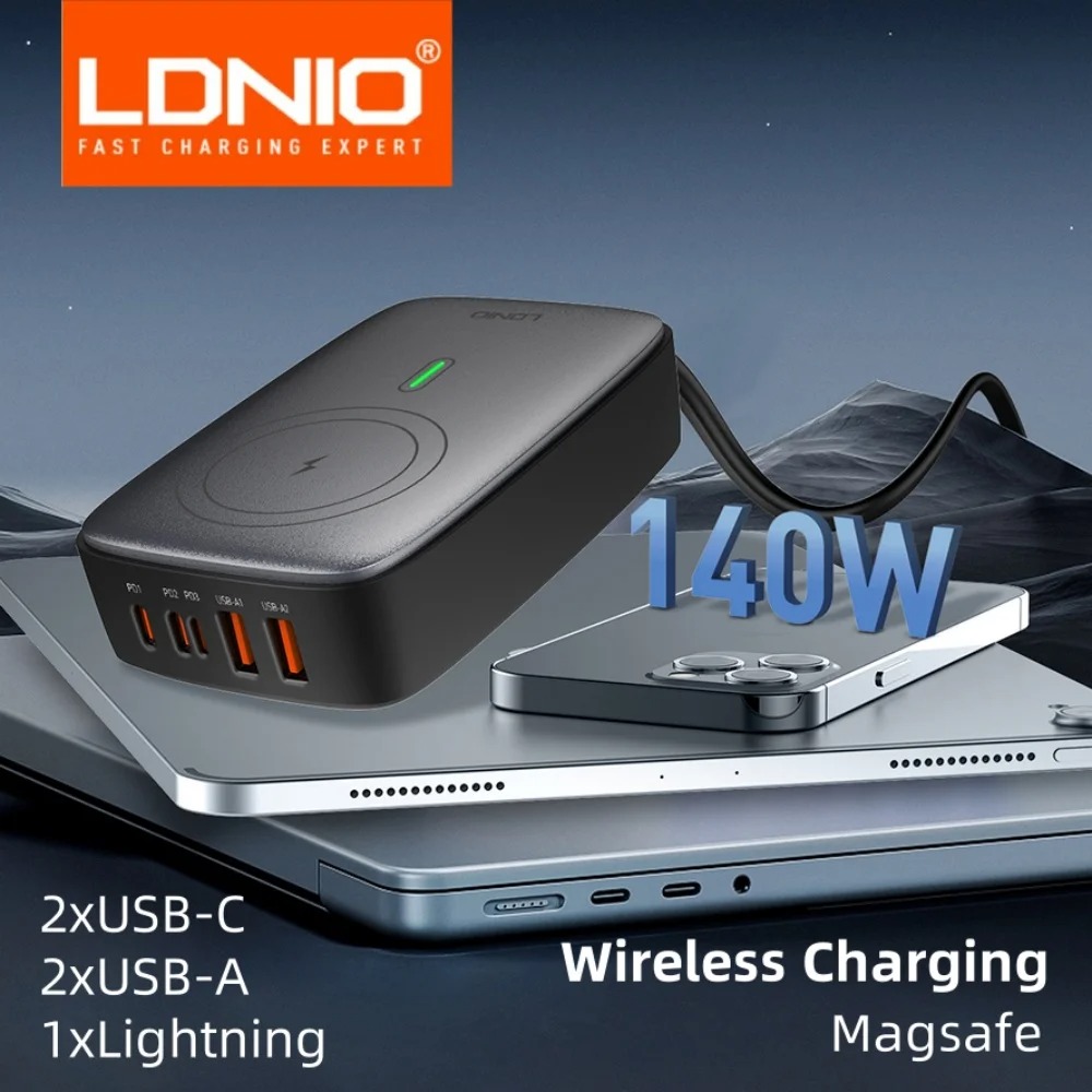 Picture of Ldnio Q4010 6in1 Multiport GaN Desktop Wireless Charger