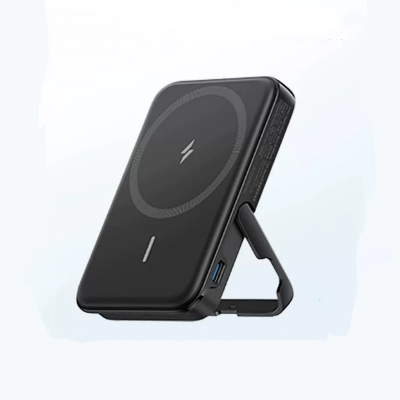 Picture of Anker 322 Magnetic Wireless Power Bank (MagGo), 5,000 mAh, with 12W USB C Output, with Mobile Stand, Compatible with iPhone15/15+/15 pro/15 pro max/ 14/13/12 & Android Series-Black