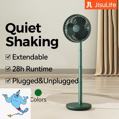 Picture of JISULIFE FA13P Oscillating Cordless Desk Fan 8000mAh Extendable Rechargeable Oscillation Telescopic Table Fan