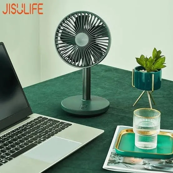 Picture of JISULIFE FA13P Oscillating Cordless Desk Fan 8000mAh Extendable Rechargeable Oscillation Telescopic Table Fan