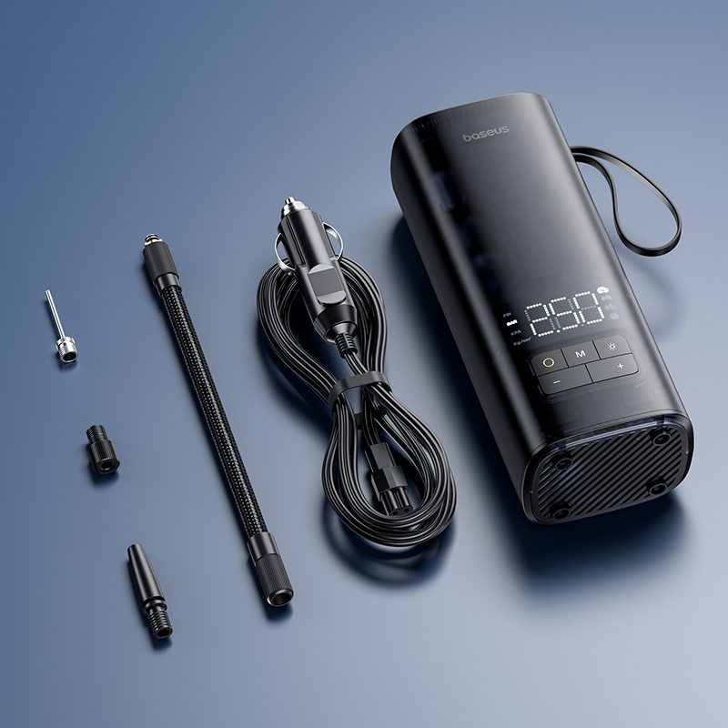 Picture of Baseus Air Pump Dual-Cylinder Car Air Compressor 120W Portable Faster Inflatable Car Pump Tyre Inflator Bicycle Balls Inflation