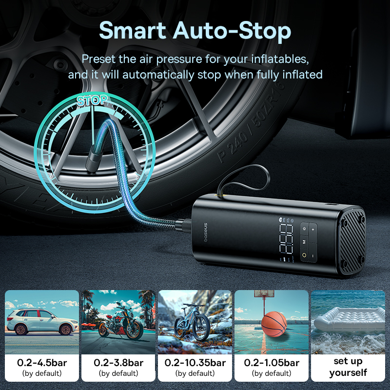 Picture of Baseus Air Pump Dual-Cylinder Car Air Compressor 120W Portable Faster Inflatable Car Pump Tyre Inflator Bicycle Balls Inflation