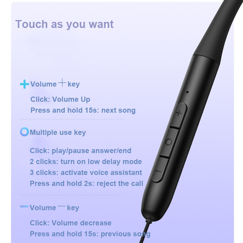 Picture of Baseus Bowie P1 Neckband Earphone Bluetooth 5.2 Magnetic Adsorption Wireless Headphone Hanging Neck In-Ear Hifi Music Game Sports Earbud