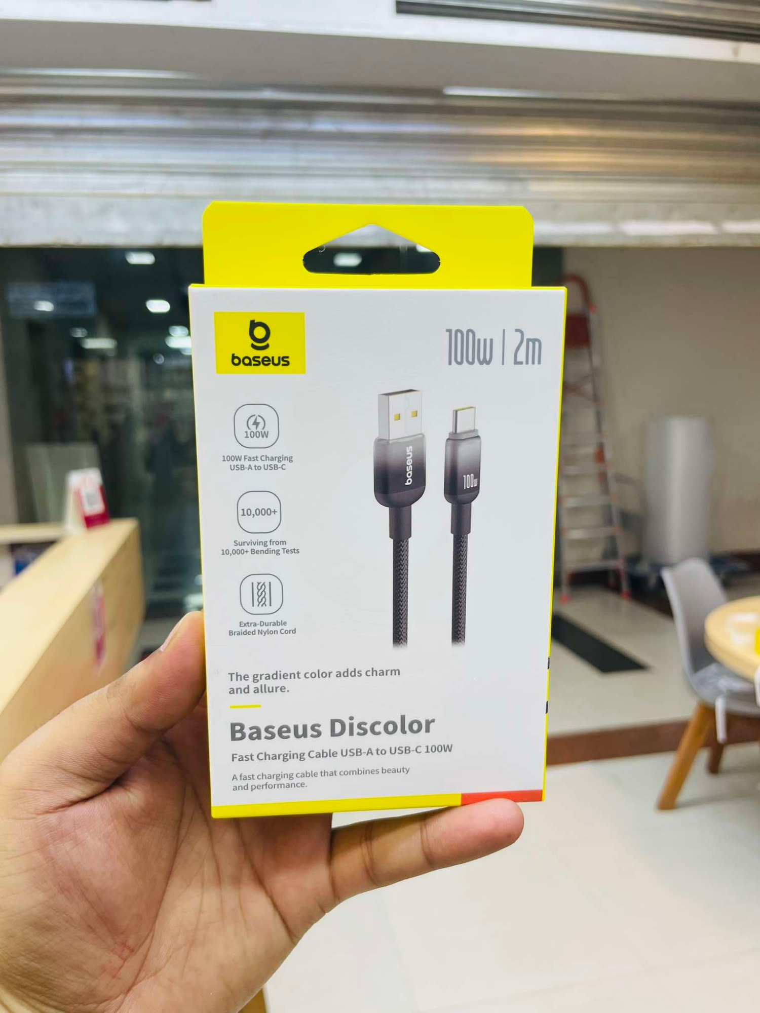 Picture of Baseus Cable 100W Usb to Type-c Discolor Series Fast Charging Data Cable Black
