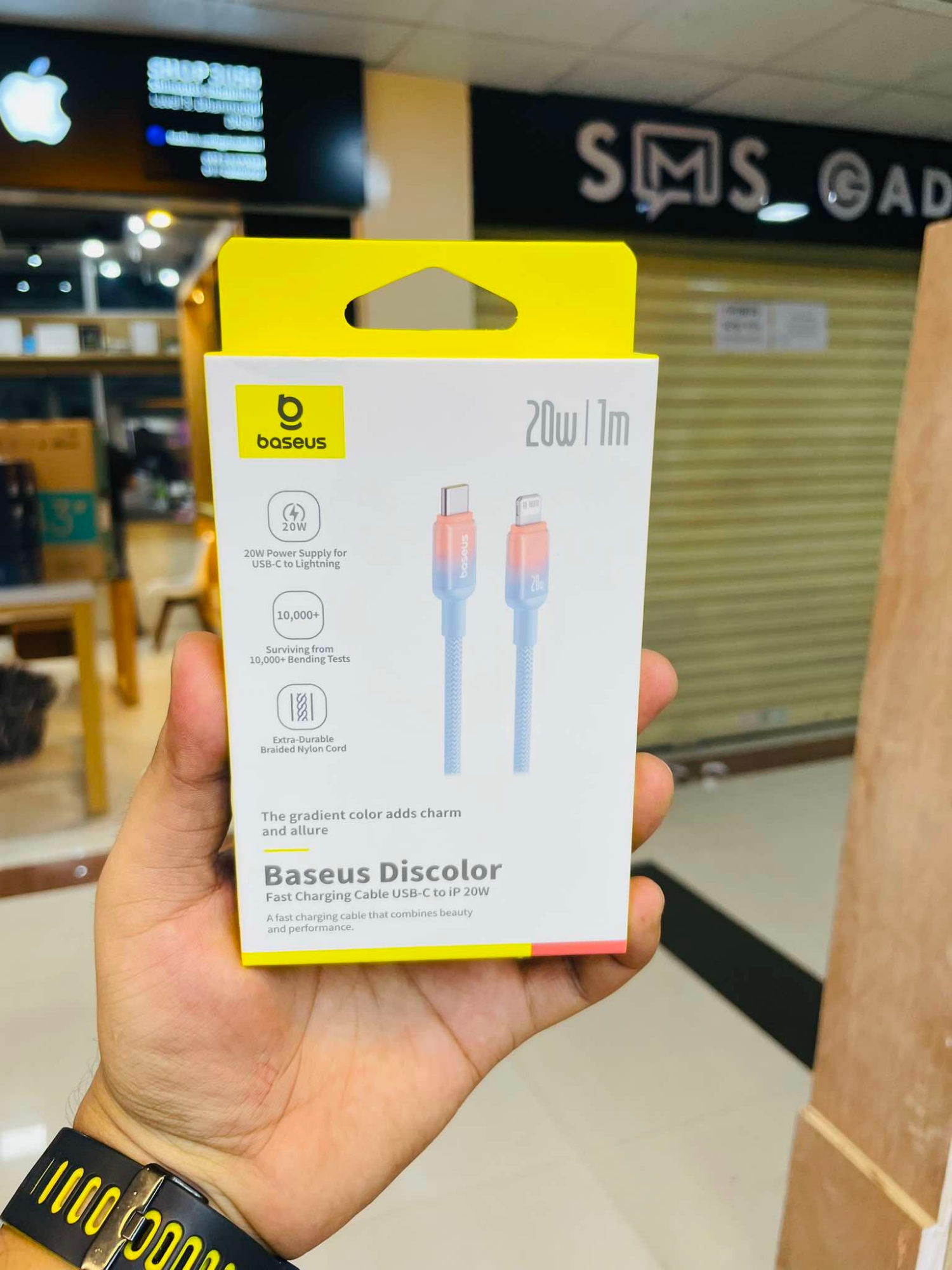 Picture of Baseus  Cable Type-c to Lightning 20W PD  Discolor Series For Iphone 14 13 12 11 x Blue 1M