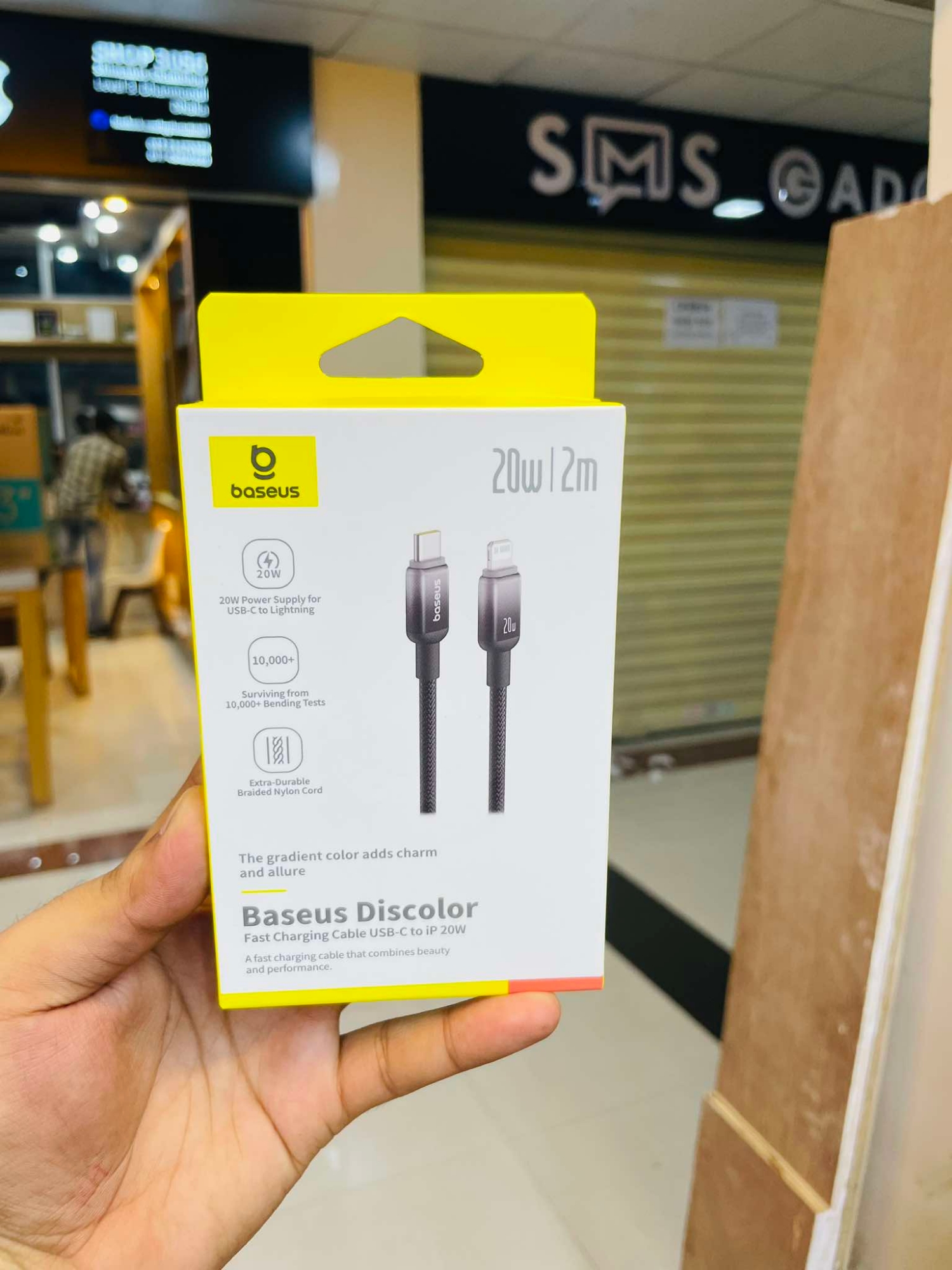 Picture of Baseus  Cable Type-c to Lightning 20W PD  Discolor Series For Iphone 14 13 12 11 x BLACK