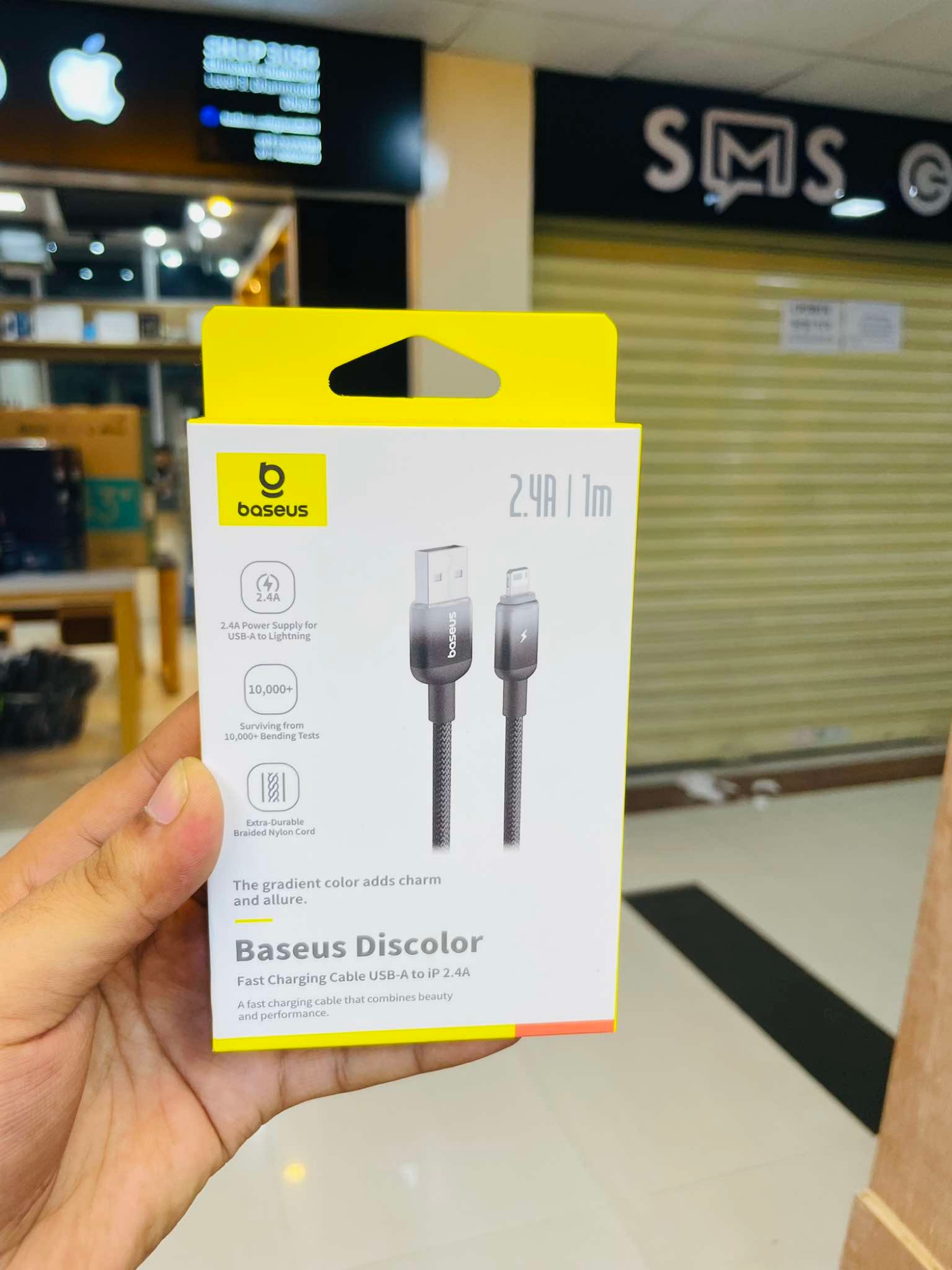 Picture of Baseus  Cable USB to Lightning 20W Discolor Series For Iphone 14 13 12 11 x BLACK