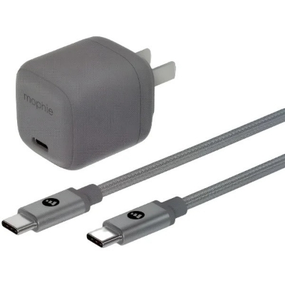 Picture of Mophie 30W GaN fast charger + 1M C TO C 60W braided cable (12 Months warranty)