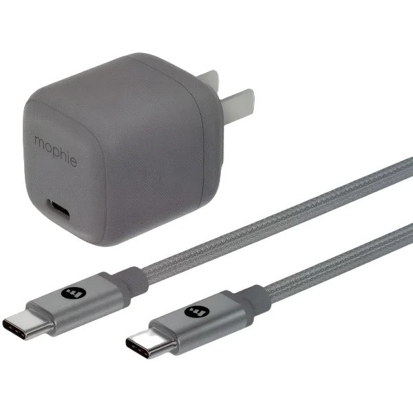Picture of Mophie 30W GaN fast charger + 1M C TO C 60W braided cable (12 Months warranty)