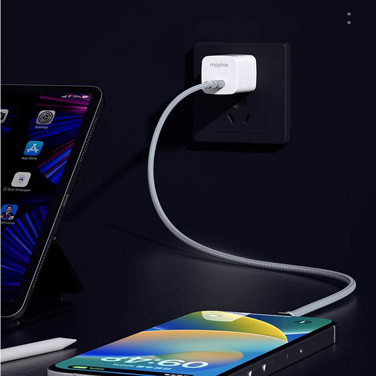 Picture of Mophie 30W GaN fast charger + 1M C TO C 60W braided cable (12 Months warranty)