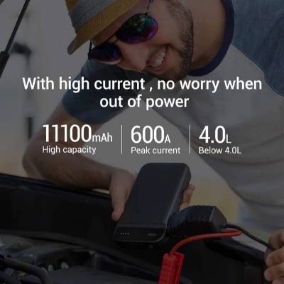 Picture of XIIAOMI 70mai Jump Starter 11100mAh Portable Car Jump Starter Emergency Battery Boosterr Waterproof Battery Charger Power Bank Kit - Black