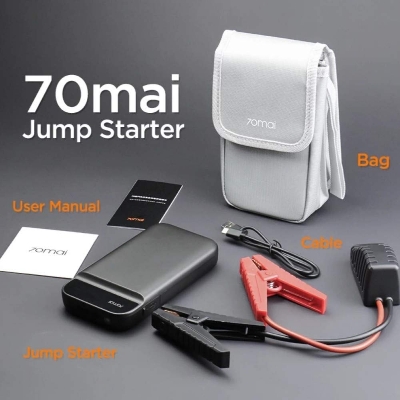 Picture of XIIAOMI 70mai Jump Starter 11100mAh Portable Car Jump Starter Emergency Battery Boosterr Waterproof Battery Charger Power Bank Kit - Black