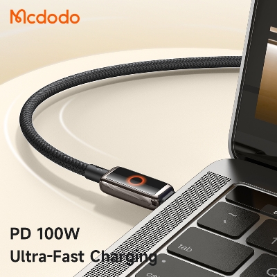 Picture of Mcdodo CA-668 USB-C to USB-C 100W Auto Power Off Cable with Holo Breathing Light
