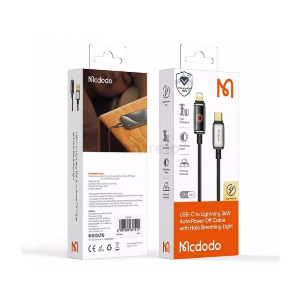 Picture of Mcdodo CA-667 36W USB-C to Lightning Auto Power Off Cable