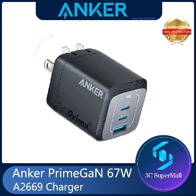 Picture of Anker Prime GaN 67W A2669 Multi Port Charger USB C Compact Plug TypeC Fast Charging Suitable For MacBook Laptops Phones