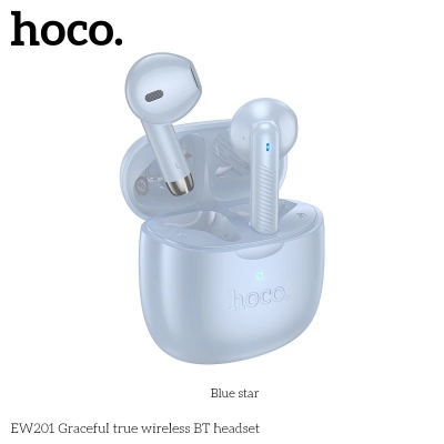 Picture of HOCO EW201 TWS Wireless Bluetooth Earphone Waterproof Mini Earbuds With Microphone Touch Control Long Standby
