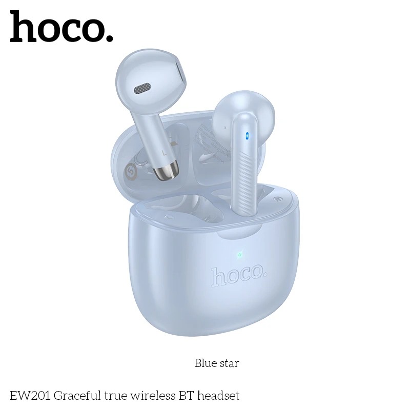 Picture of HOCO EW201 TWS Wireless Bluetooth Earphone Waterproof Mini Earbuds With Microphone Touch Control Long Standby