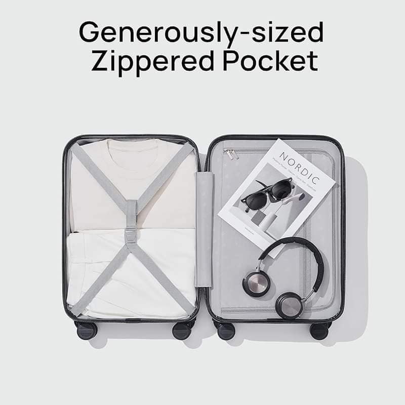 Picture of Carry on Luggage with Front Compartment, Airline Approved, 20-Inch Suitcases with Wheels for Trips, Men, Women