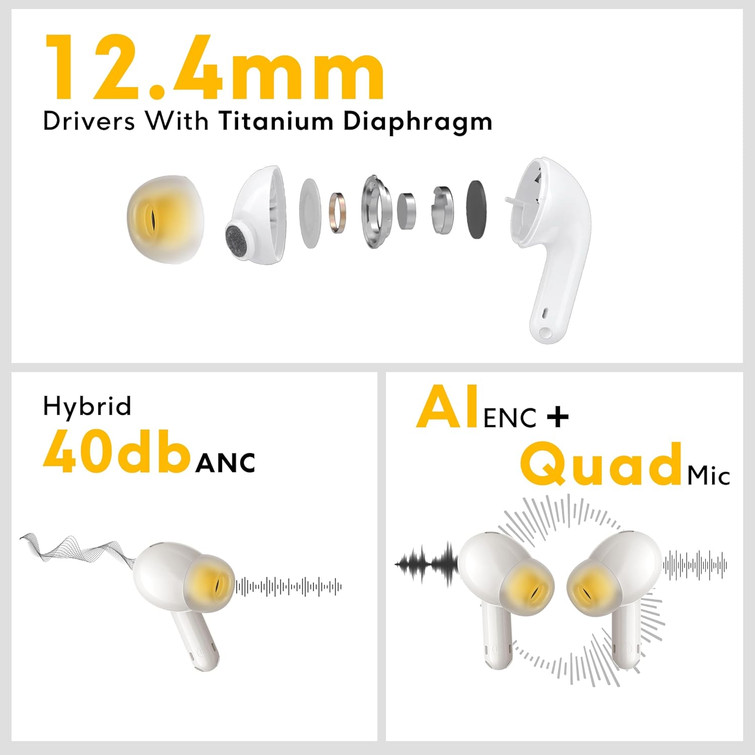 Picture of POCO Buds X1 40dB ANC True Wireless Earbuds
