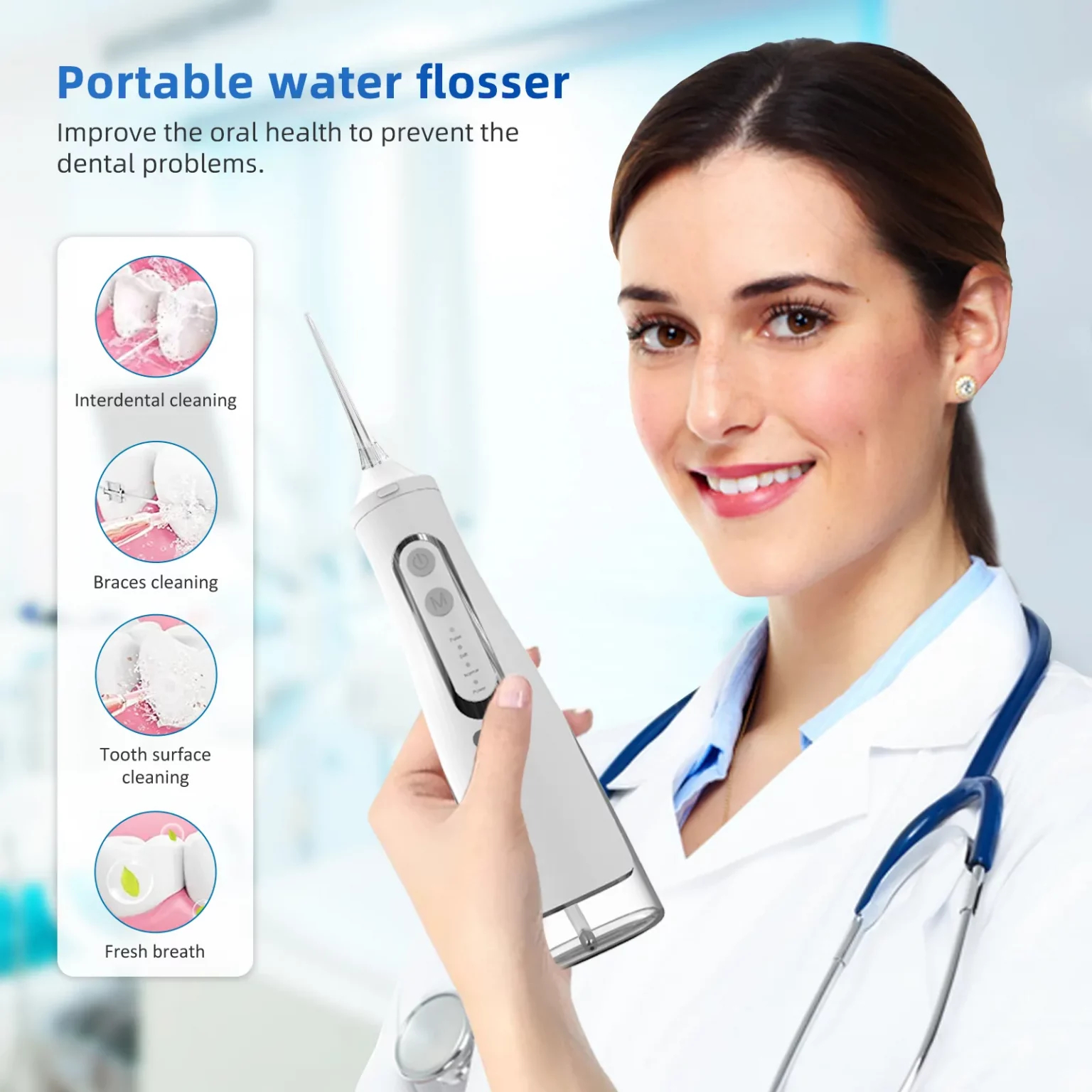 Picture of Xiaomi Oral Irrigator Rechargeable Water Flosser Portable Dental Water Jet Cleaner