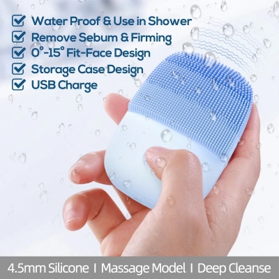 Picture of xiaomi  Inface Electric Sonic Facial Cleansing Brush Upgrade Pro-Version Ultrasonic Cleaner USB Charge IPX7 WaterProof