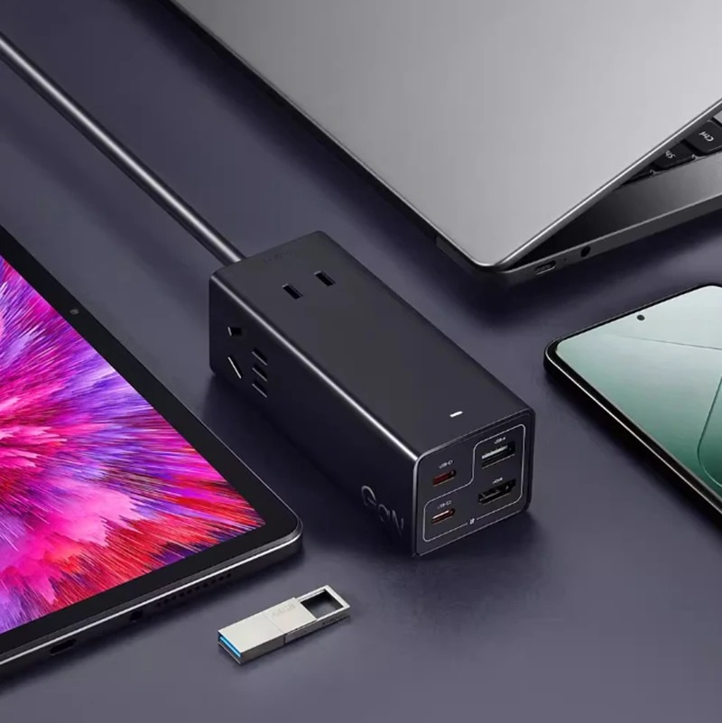 Picture of Xiaomi 67W Desktop Fast Charging Socket Pro USB-A USB-C AC 2500W MAX Power Strip Docking Station HDMI 6A Data Line with HDMI