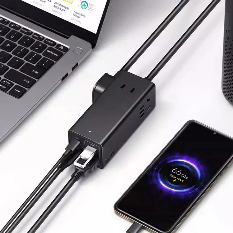 Picture of Xiaomi 67W Desktop Fast Charging Socket Pro USB-A USB-C AC 2500W MAX Power Strip Docking Station HDMI 6A Data Line with HDMI