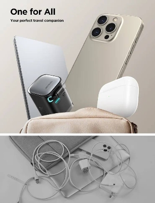 Picture of JOYROOM TCL02 65W Gan Charger with Retractable USB-C Cable, USB+Type-C Port Wall Charger, EU Plug