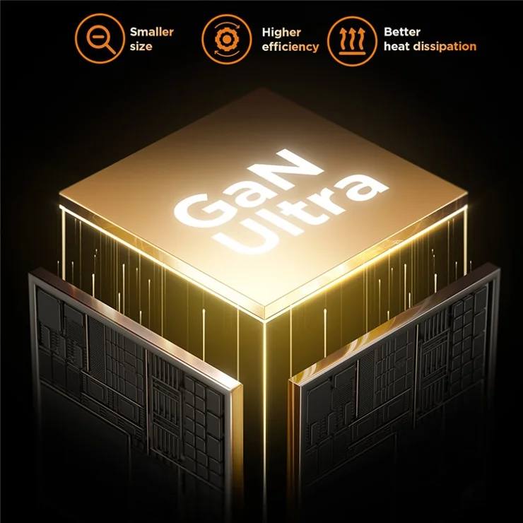 Picture of JOYROOM TCL02 65W Gan Charger with Retractable USB-C Cable, USB+Type-C Port Wall Charger, EU Plug