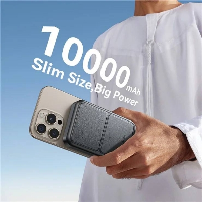 Picture of JOYROOM JR-PBM11 Qi2 10000mAh 22.5W Magnetic Power Bank Kickstand Wireless Charger