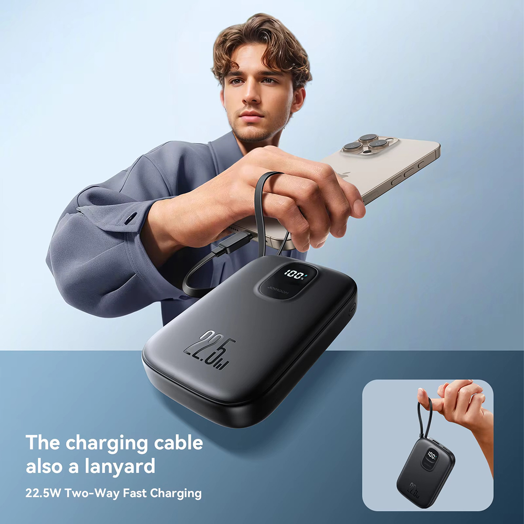 Picture of Joyroom JR-PBF17 10000mAh 22.5W Fast Charging Power Bank with Type-C Cable