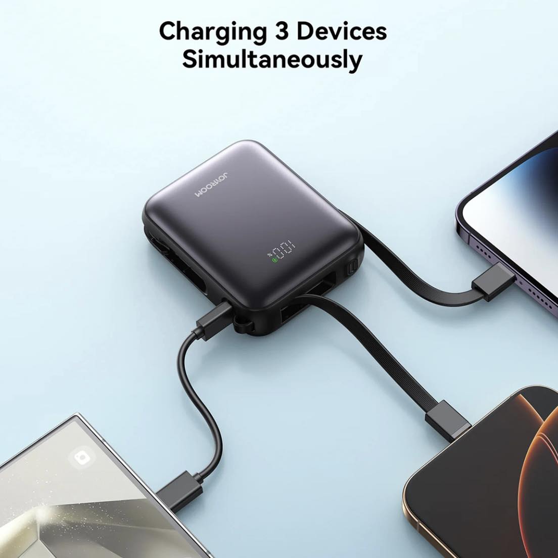 Picture of Joyroom JR-PBF27 10000mAh 22.5W Mini Power Bank with Built-In Dual Cables