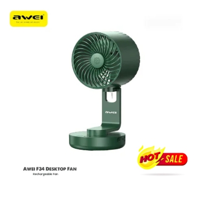 Picture of Awei F34 Strong Wind Air Circulation Wide Angle Night Lamp Fan