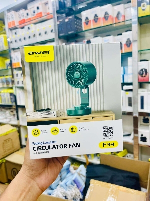 Picture of Awei F34 Strong Wind Air Circulation Wide Angle Night Lamp Fan