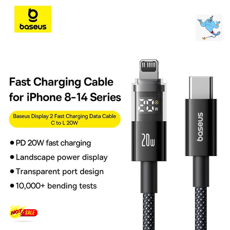 Picture of Baseus Display 2 Fast Charging Data Cable USB-C to iPhone 20W-1m