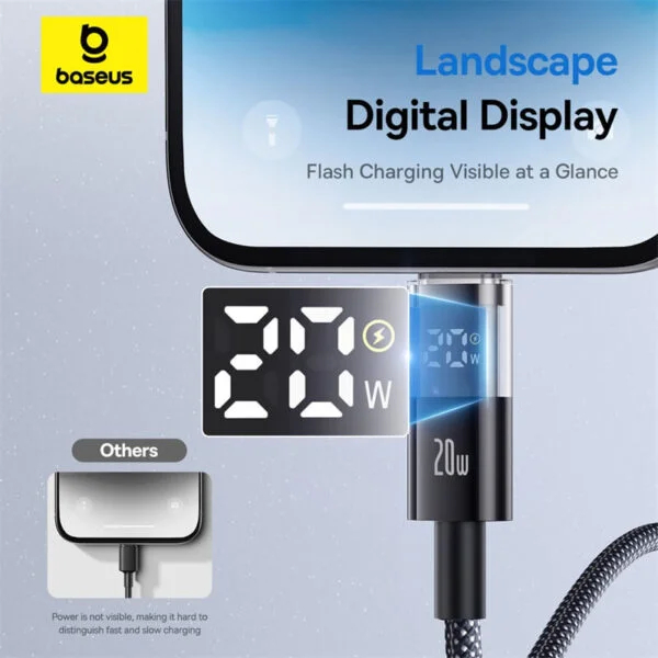 Picture of Baseus Display 2 Fast Charging Data Cable USB-C to iPhone 20W-1m
