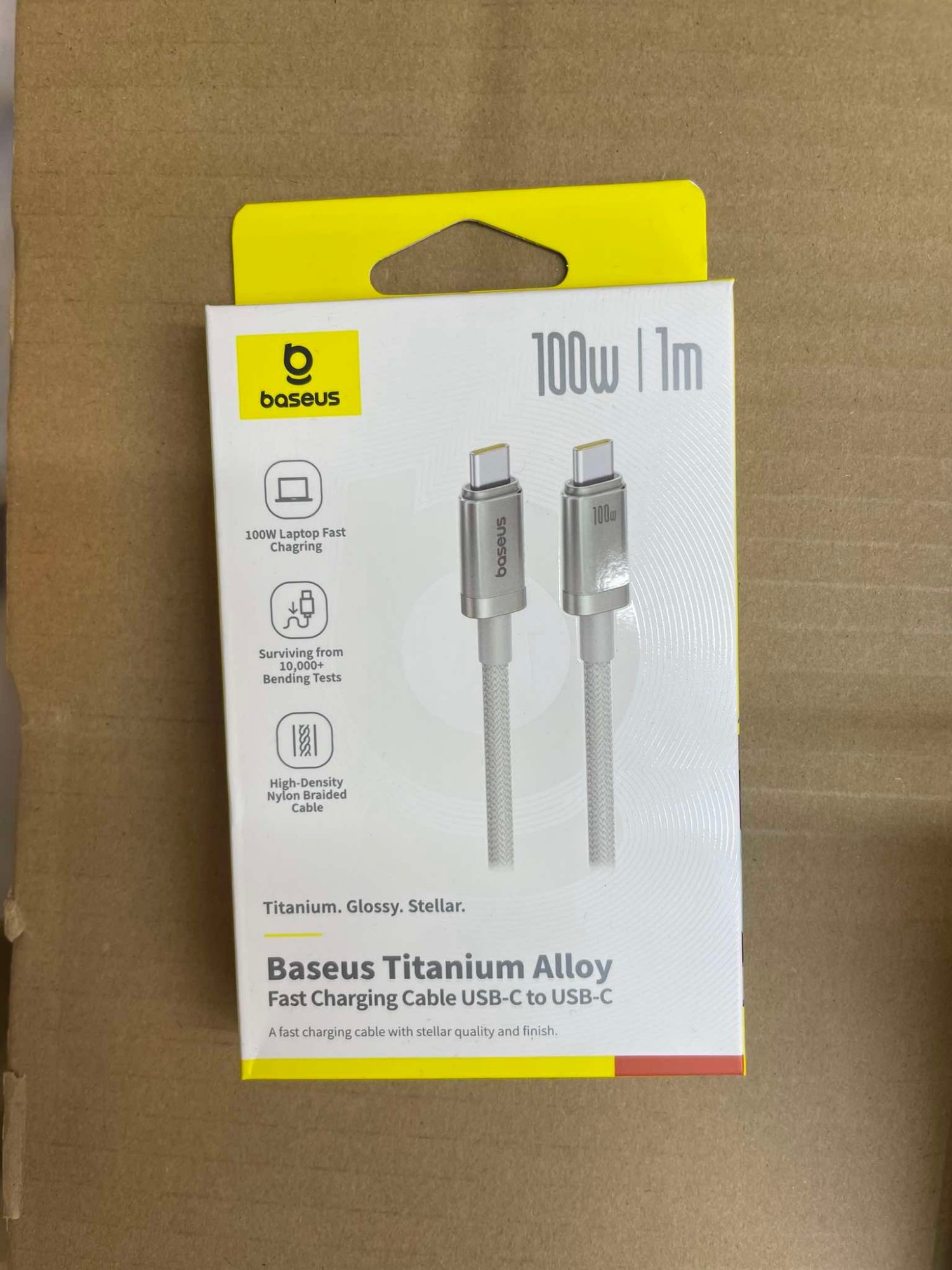 Picture of Baseus Cable PD 100W Type-C to Type-C For Iphone 15 16 Series Macbook Samsung Pixel Titanium Alloy Fast Charging Data Cable